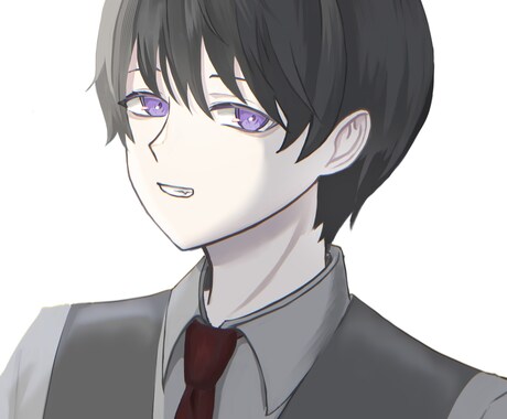 中性的で可愛いイラスト制作いたします うる艶な瞳と透明感ある着彩であなたのキャラクターを彩ります イメージ2