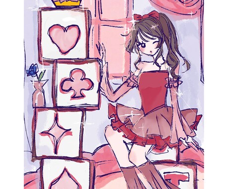 キラキラ可愛いおしゃれな女の子描きます 個性的な絵柄で元気が貰えるイラスト描きます.* イメージ2