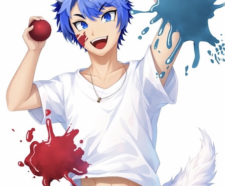アニメ風男の子のイラストを作成致します アニメ風の男の子、犬耳、猫耳などの獣人を描くのも得意です！ イメージ1