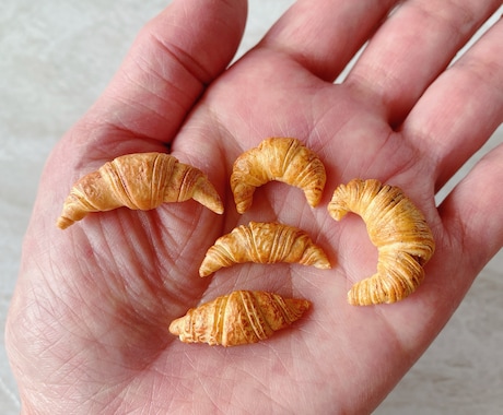 粘土ミニチュア＊クロワッサンの作り方教えます 初心者の方OK＊やってみたいを形にしよう イメージ2