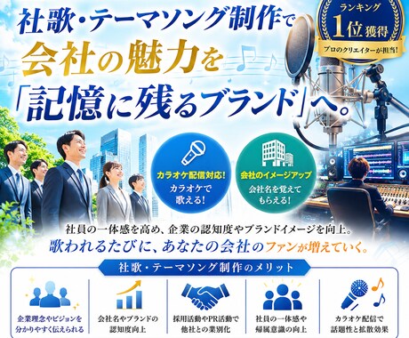 音楽で御社の魅力を「記憶に残るブランド」にします 音楽を通じて、御貴方の会社を記憶に残るブランドに イメージ2