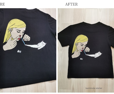 Yシャツ・Tシャツの着丈・袖丈調整いたします サイズが合わず困っていませんか?少しの調整で着やすくなります イメージ2