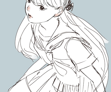 やわらかく心に残る、あなただけの一枚を描きます 線の余白に、感情を描く。やさしさと儚さを閉じ込めた一枚を。 イメージ1