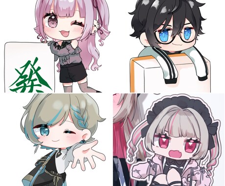 つやつやきゅるるん！かわいいデフォルメ描きます SNSのアイコンなどに！かわいいデフォルメイラストです♡ イメージ2