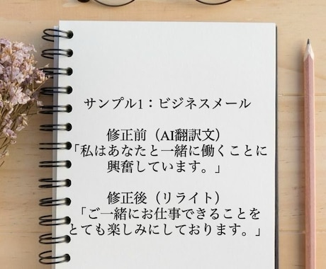 AI翻訳文を自然な日本語にリライトします AI翻訳だけだと不自然…そんな文章を伝わる日本語に整えます イメージ2