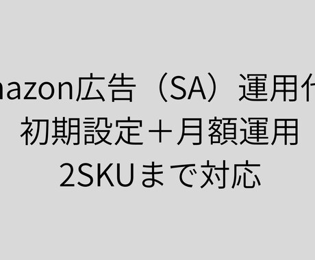Amazon広告初期設定｜初心者でも安心ます 運用を見据えた初期設計を行います イメージ1