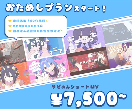 7,500円一律！ボカロ・歌みたのサビMV作ります お手頃価格であなただけのMVをおためしで作ってみませんか？ イメージ1