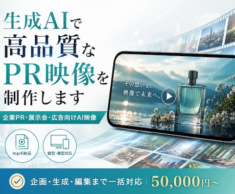生成AIで高品質なPR映像を制作します 企業PR・展示会・広告向けAI映像 イメージ1