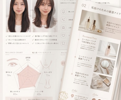 第一印象✖️垢抜け診断します “なんか素敵”と言われる印象を作ります イメージ2