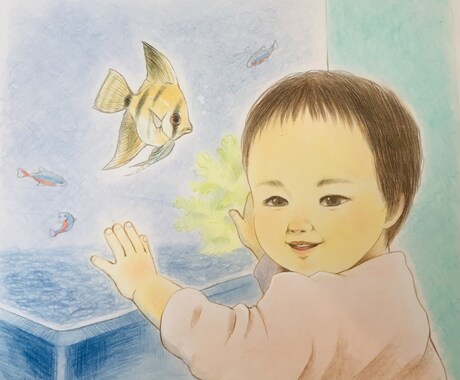 色鉛筆で記念日やプレゼントにイラスト描きます 柔らかタッチの色鉛筆で一点もののプレゼントはいかがですか イメージ1