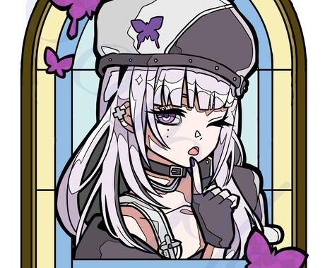ステンドグラスのようなイラストをお届けいたします 他の人とひと味違うテイストで印象づけて差をつけろ！！ イメージ2