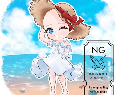 量産ちびキャラ【麦わらワンピース】を描きます Vtuber / Vライバーさんに大人気の量産シリーズです！ イメージ2