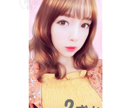 自撮り写メ盛ります。イラスト似顔絵風にします いつもと少し違う自分をご体感下さい。盛り盛りのアゲアゲに！ イメージ2