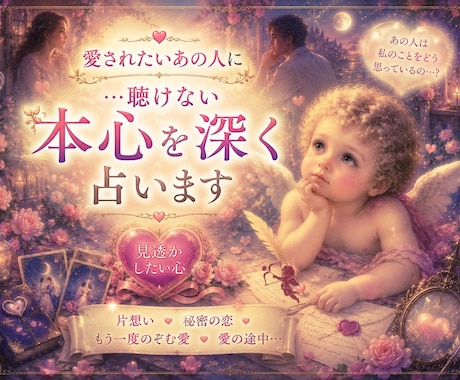 愛されたいあの人に♥️…聴けない本心を深く占います 片想い、秘密の恋、もう一度希む愛、愛の途中…見透かしたい彼心 イメージ2