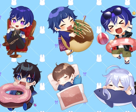 SDキャライラスト作成します かわいいだけでなく丁寧な描き込みが自慢です！ イメージ2