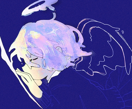 ゆらめく世界観のイラストを描きます シンプルでも印象に残るジャケットにしてみませんか？ イメージ2