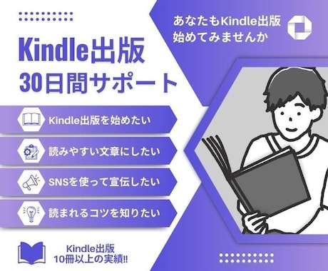 破格！Kindle出版 30日間サポートします 印税月6ケタのKindle作家に質問し放題 イメージ1