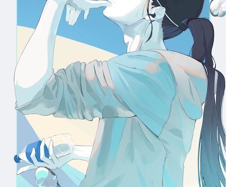 一枚絵を描きます キャラクターメインの雰囲気重視のイラストを制作します！！ イメージ2