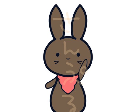 うさぎにつきいろんな表情などをおつけします シンプルな動物のイラストを活用したい方 イメージ2