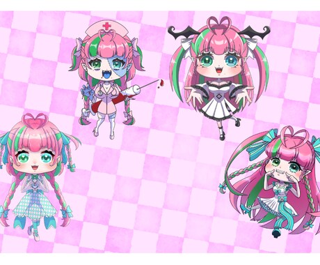 ＳＤキャラお仕立て致します はっきりとした色でかわいく描きます！！ イメージ2