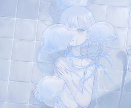 静かに寄り添う世界観の一枚絵をお描きします MV・装画・動画用・個人観賞用などに イメージ1