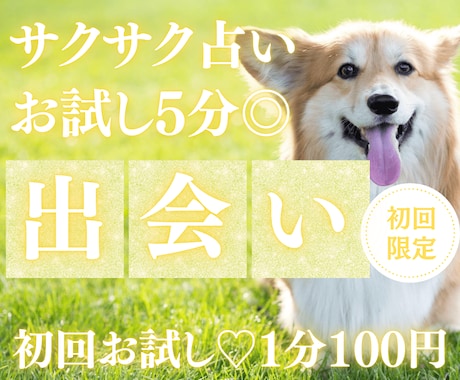 お試し♡5分でサクッと、あなたの出会いを占います 【6月末まで♡初回限定】1分200円→100円｜時期・人物像 イメージ1