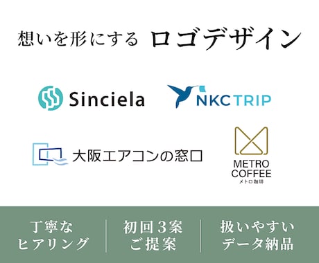 初回3案！印象的なロゴご提案します 名刺やWEB対応！多用途に使いやすく丁寧に納品で安心！ イメージ1