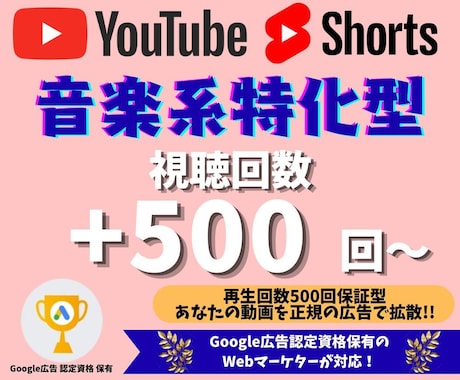 音楽特化型でYouTube広告を運用します 正規のYouTube広告を使用した安心・安全のプロモーション イメージ1