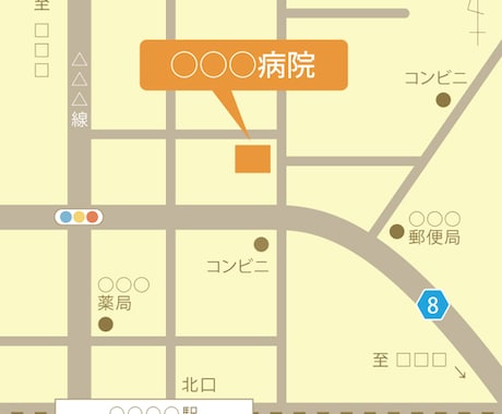 住所のみでシンプルな地図をお作りします 《商用可》WEB用または資料用の地図・案内図を制作します イメージ2