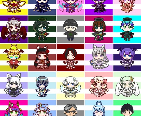 SNS等に使える二頭身イラスト描きます VTuberイラスト多数経験あり！細かい衣装も得意です！ イメージ2