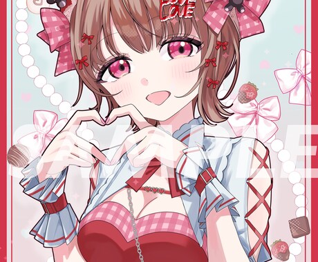 可愛いくて目を引くイラストお描きします ◇キラキラ可愛さ全開のイラスト描きます！ イメージ2