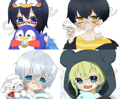 イラスト(バストアップ)お描きします SNSや配信のサムネ、YouTube等でお使いいただけます イメージ1