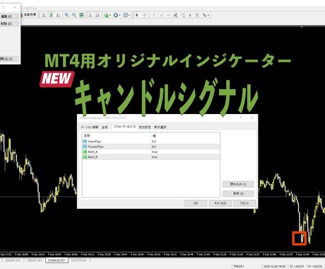 MT4用オリジナルインジケーター販売します ロウソク足の実体の大きさを予め決めておけばアラームが鳴ります イメージ1