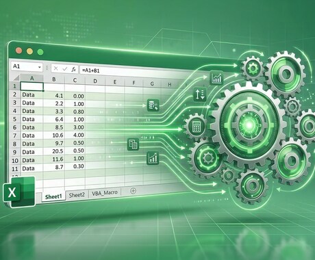 Excel VBA・マクロで業務を自動化します 面倒な手作業を自動化！作業時間を90%削減します イメージ1