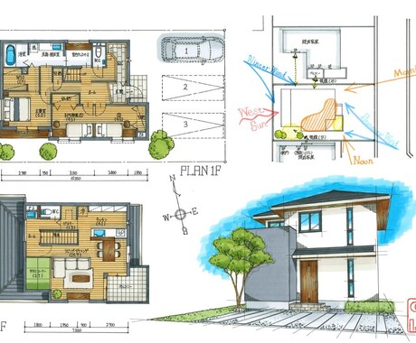 建築士が描く！新築住宅の手描きパース等を提供します 新築祝いに最適！世界に一つだけの“建築士の描く暖かさ”を。 イメージ2