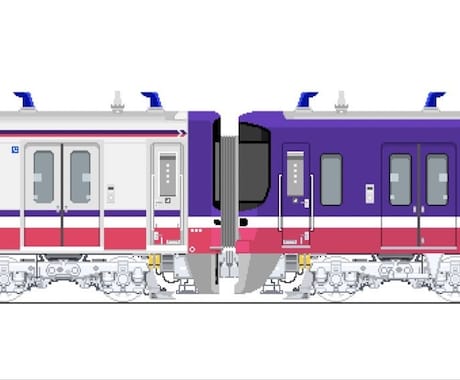 架空鉄道の車両イラスト(前面・側面)を描きます 架空鉄道の車両のイラストを描きます イメージ1