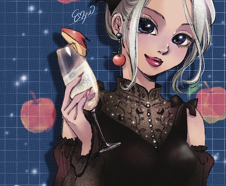 レトロおしゃれなガールズイラスト制作致します あなただけの可愛いGIRLsお描きします♡ イメージ2