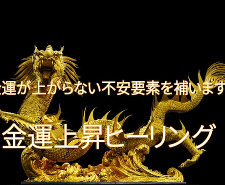 龍の波動で眠っている金運を覚醒し解き放ちます 丹田ヒーリングの触媒効果で金運の上がらない要素を補填 イメージ1