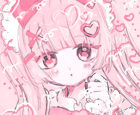 ゆめかわなイラストアイコンを描きます ふわふわな絵柄の可愛いアイコンを描きます！ イメージ1