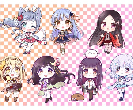 商用OK！ぷにっ♥としたミニキャラ描きます SNSアイコン、個人利用のグッズ作成などに イメージ2