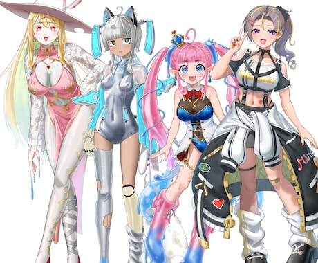 Vtuber、Vliverの立ち絵制作をいたします 最短2週間納品可！配信者用の立ち絵・新衣装が欲しい方へ イメージ1