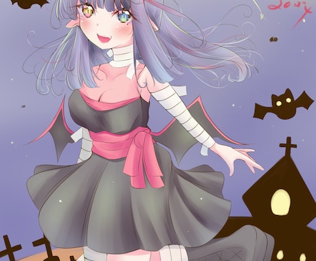 ユーザー様のご希望に沿ったイラストを作成します 瞳がぱっちりした可愛い女の子を描くのが得意です イメージ1