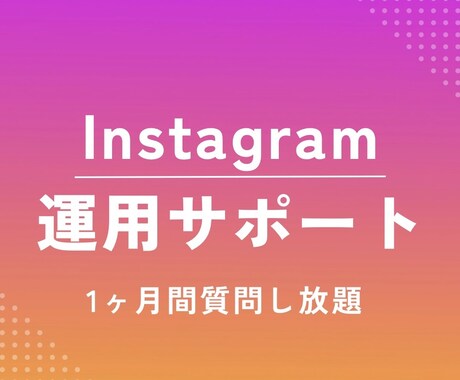 初心者さんのインスタ運用コンサルします 〜1ヶ月間相談し放題！インスタ運用サポート！〜 イメージ1