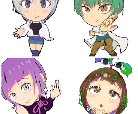 イラストを作成します ミニキャラを中心にサムネ用配信用アイコン用などのイラスト作成 イメージ1
