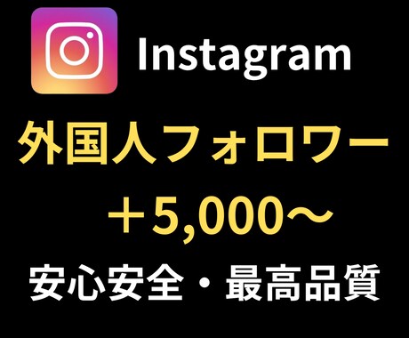 Instagramフォロワー＋5000人増やします 高品質フォロワー、減少保証付き イメージ1