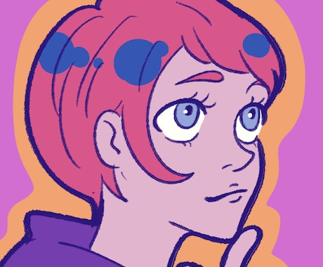 パッと目を引くポップで個性的なアイコン描きます SNSで差がつく！あなたの個性を彩るポップなアイコン制作 イメージ2