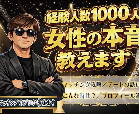 女性心理とマッチング攻略アドバイスします 女性経験1000人の恋愛アドバイス イメージ1