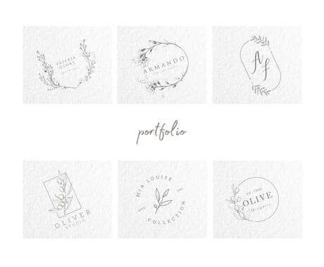 リーフと文字をメインにしたオシャレなロゴ製作します 流れるような手書き＋リーフやお花を使ったロゴデザイン作ります イメージ2