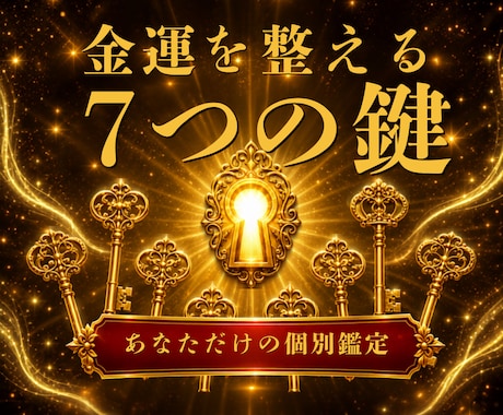 金運上昇の7つの鍵を宿命から視てお伝えします お金の不安を好転する、あなたに必要な金運の道筋をお届けします イメージ1