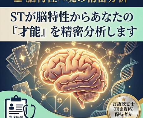 STが脳特性からあなたの「才能」を精密分析します 生きづらさを強みに変える、あなたの為の取扱説明書を作成 イメージ1